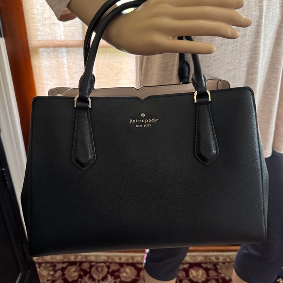 Kate Spade Medium Triple Compartment Black Satchel - Picture 3 of 14